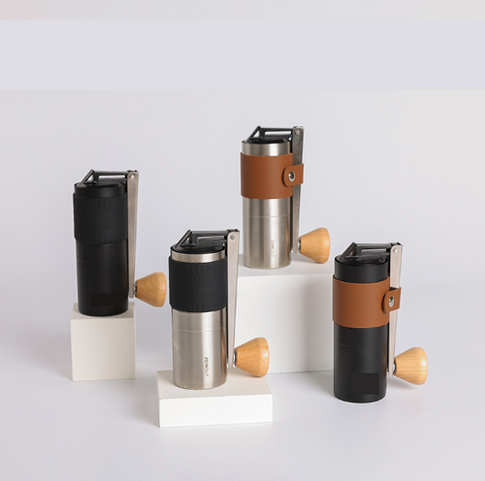 Foldable 38mm Stainless Steel Manual Pour Over Coffee Grinder - 20g - Pentagonal Conical Burr