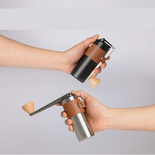 Foldable 38mm Stainless Steel Manual Pour Over Coffee Grinder - 20g - Pentagonal Conical Burr